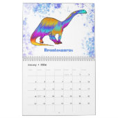 Dinosaurussen gepersonaliseerd kleurig kalender (Jan 2026)