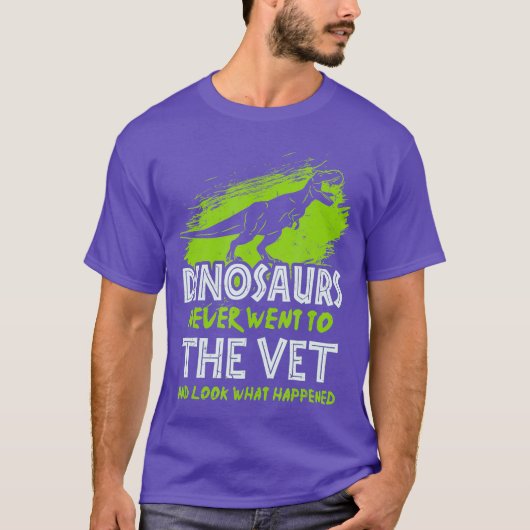Dinosaurussen gingen nooit naar de dierenarts - vo t-shirt (Voorkant)
