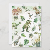 Dinosaurussen Groen Dino-mite Verjaardagsfeest Kaart (Achterkant)