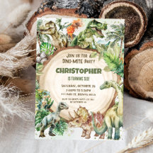 Dinosaurussen Groen Dino-mite Verjaardagsfeest