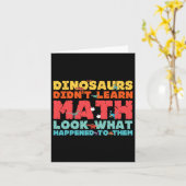 Dinosaurussen Hebben De Wiskunde Grappige Wiskunde Kaart (Gele Bloem)