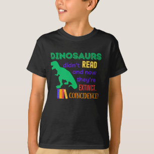 "Dinosaurussen hebben niet gelezen" Read-A-Thon T-shirt