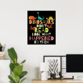 Dinosaurussen hebben niet gelezen wat er met de le poster (Thuiskantoor)
