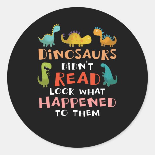 dinosaurussen hebben niet gelezen wat er met hen g ronde sticker (Voorkant)