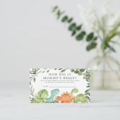 Dinosaurussen Hoe groot is mama's buik spel Kaart (Staand voorkant)