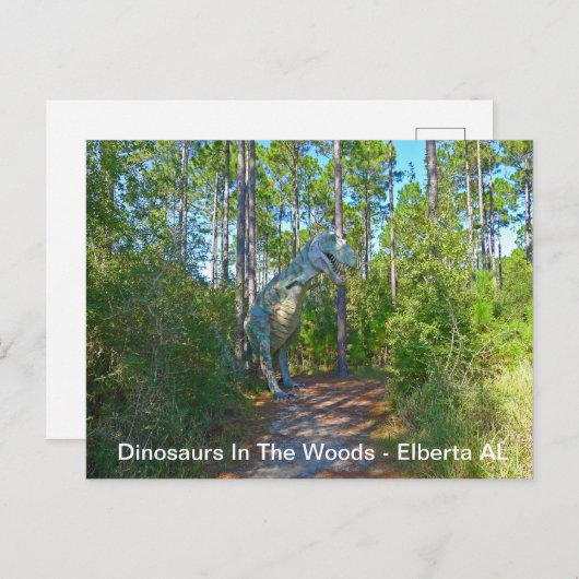 dinosaurussen in de Bossen - Elberta AL Briefkaart (Voorkant / Achterkant)