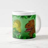 Dinosaurussen in de Oerwoud Custom Name Jumbo Mok (Voorkant rechts)