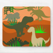 Dinosaurussen in de wilde natuur muismat (Voorkant)