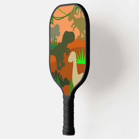 Dinosaurussen in de wilde natuur pickleball paddle (Links)
