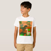 Dinosaurussen in de wilde natuur t-shirt (Voorkant volledig)