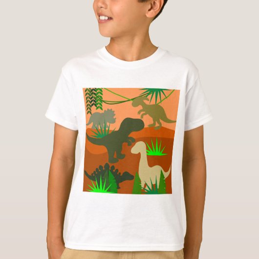 Dinosaurussen in de wilde natuur t-shirt (Voorkant)