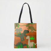 Dinosaurussen in de wilde natuur tote bag (Voorkant)