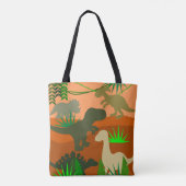 Dinosaurussen in de wilde natuur tote bag (Achterkant)