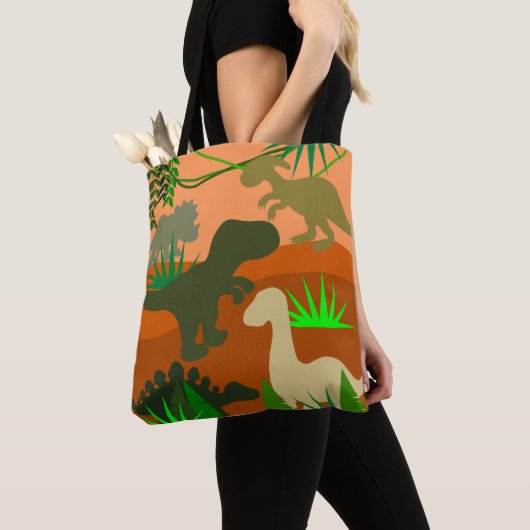 Dinosaurussen in de wilde natuur tote bag (Dichtbij)