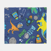 Dinosaurussen in door de hand getrokken  naadloze  fleece deken (Voorkant (Horizontaal))