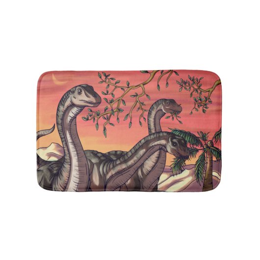 Dinosaurussen in Dusk Badmat (Voorkant)