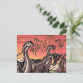 Dinosaurussen in Dusk Briefkaart (Staand voorkant)