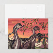 Dinosaurussen in Dusk Briefkaart (Voorkant / Achterkant)
