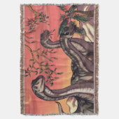 Dinosaurussen in Dusk Deken (Voorkant Verticaal)