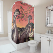 Dinosaurussen in Dusk Douchegordijn (In situ)