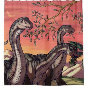 Dinosaurussen in Dusk Douchegordijn