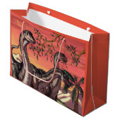 Dinosaurussen in Dusk Groot Cadeauzakje (Voorkant Gekanteld)