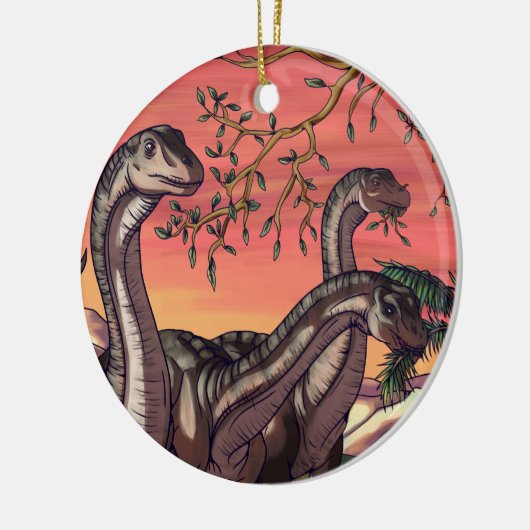 Dinosaurussen in Dusk Keramisch Ornament (Links)