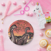 Dinosaurussen in Dusk Papieren Bordje (Feest)