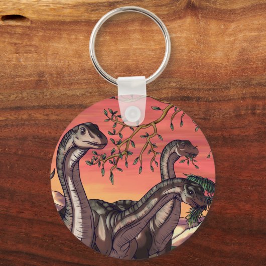 Dinosaurussen in Dusk Sleutelhanger (Voorkant)