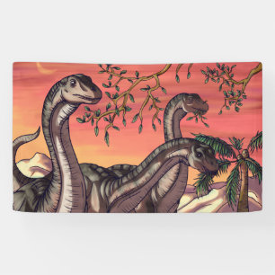 Dinosaurussen in Dusk Spandoek