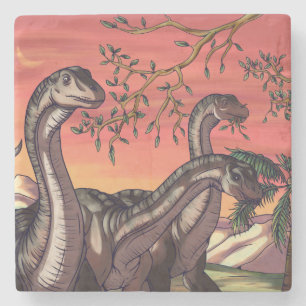 Dinosaurussen in Dusk Stenen Onderzetter