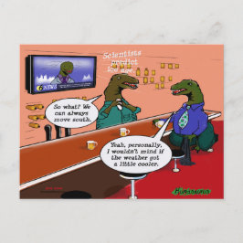 Dinosaurussen in een bar briefkaart