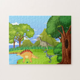 Dinosaurussen in het Kinder vlootsbos Legpuzzel