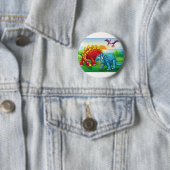 Dinosaurussen in het park ronde button 5,7 cm (In situ)