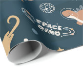 Dinosaurussen in het ruimtepatroonleven cadeaupapier (Rol Hoek)