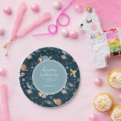 Dinosaurussen in het ruimtepatroonleven papieren bordje (Feest)