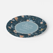 Dinosaurussen in het ruimtepatroonleven papieren bordje (Gekanteld)
