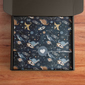 Dinosaurussen in het ruimtepatroonleven tissuepapier