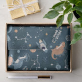 Dinosaurussen in het ruimtepatroonleven tissuepapier (Geschenk)