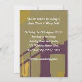 Dinosaurussen in Love City Bridge Scenery Wedding Kaart (Achterkant)