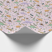 Dinosaurussen in roze cadeaupapier (Hoek)