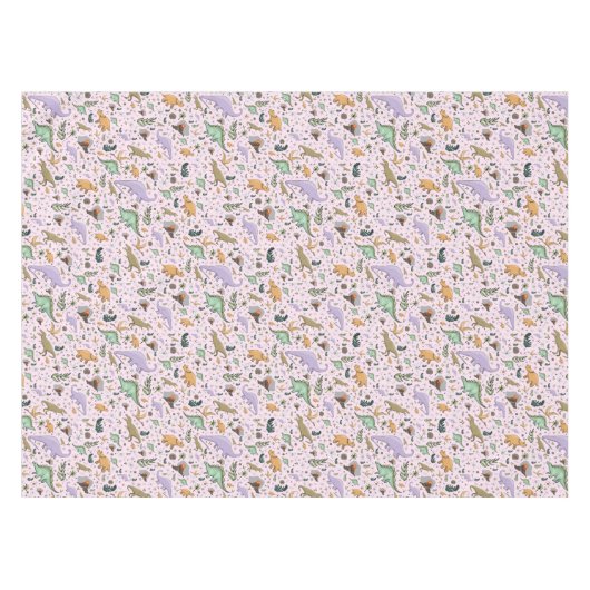 Dinosaurussen in roze tafelkleed (Voorkant (Horizontaal))