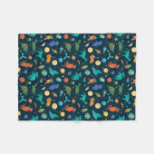 Dinosaurussen in ruimtecentrales fleece deken (Voorkant (Horizontaal))