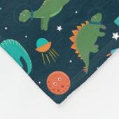 Dinosaurussen in ruimtecentrales fleece deken (Hoek)