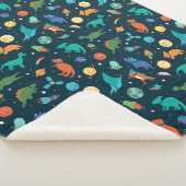 Dinosaurussen in ruimtecentrales sherpa deken (3/4)