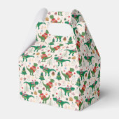 Dinosaurussen in Truien Kerstpatroon Bedankdoosjes (Achterkant)