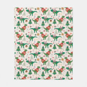 Dinosaurussen in Truien Kerstpatroon Fleece Deken (Voorkant)