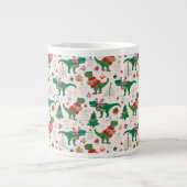 Dinosaurussen in Truien Kerstpatroon Grote Koffiekop (Voorkant)