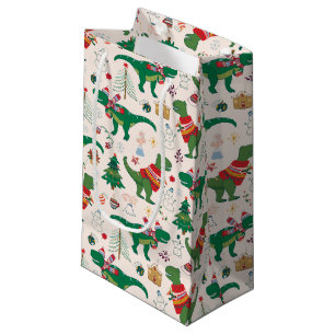 Dinosaurussen in Truien Kerstpatroon Klein Cadeauzakje
