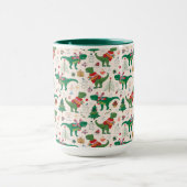 Dinosaurussen in Truien Kerstpatroon Mok (Midden)